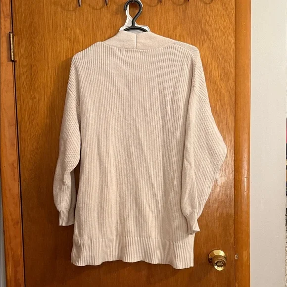 Universal Thread Cream Ribbed Open-Front Cardigan - Picture 3 of 3